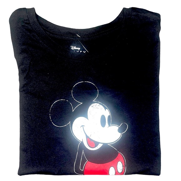 Women’s Mickey Mouse T-shirt Black Size Large NWT - Picture 3 of 7